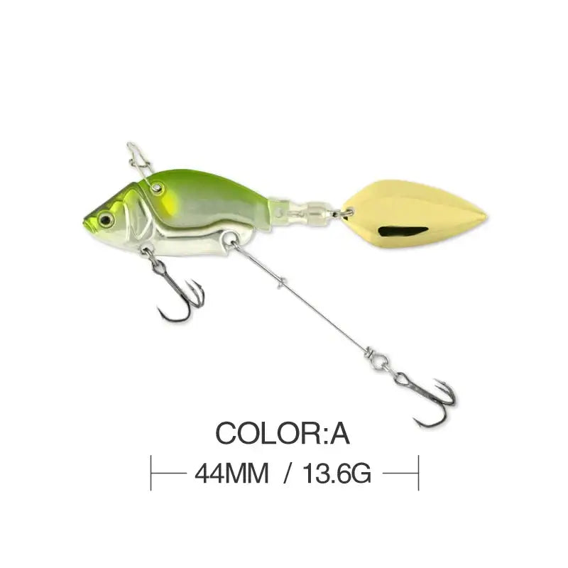 1Pcs Rotating Metal VIB vibration Bait Spinner Spoon Fishing Lures 13.6g 4.4cm Jigs Trout Winter Fishing Hard Baits Tackle Pesca.