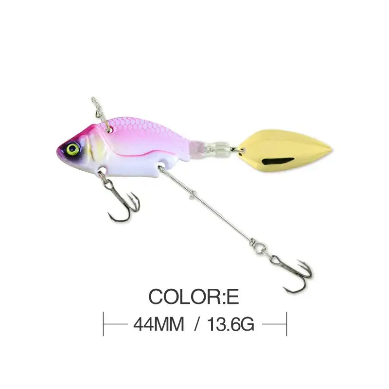 1Pcs Rotating Metal VIB vibration Bait Spinner Spoon Fishing Lures 13.6g 4.4cm Jigs Trout Winter Fishing Hard Baits Tackle Pesca.