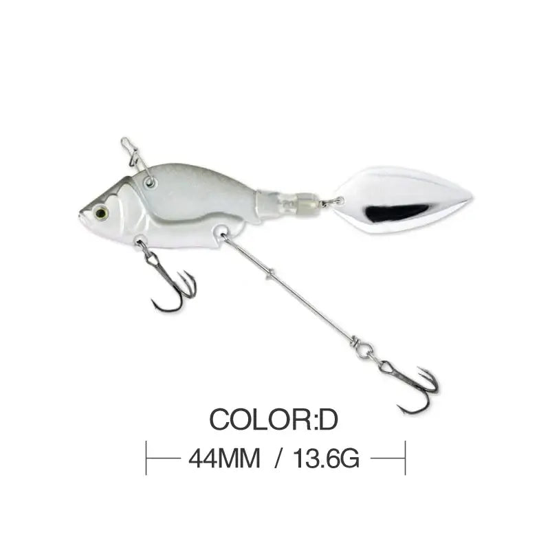 1Pcs Rotating Metal VIB vibration Bait Spinner Spoon Fishing Lures 13.6g 4.4cm Jigs Trout Winter Fishing Hard Baits Tackle Pesca.