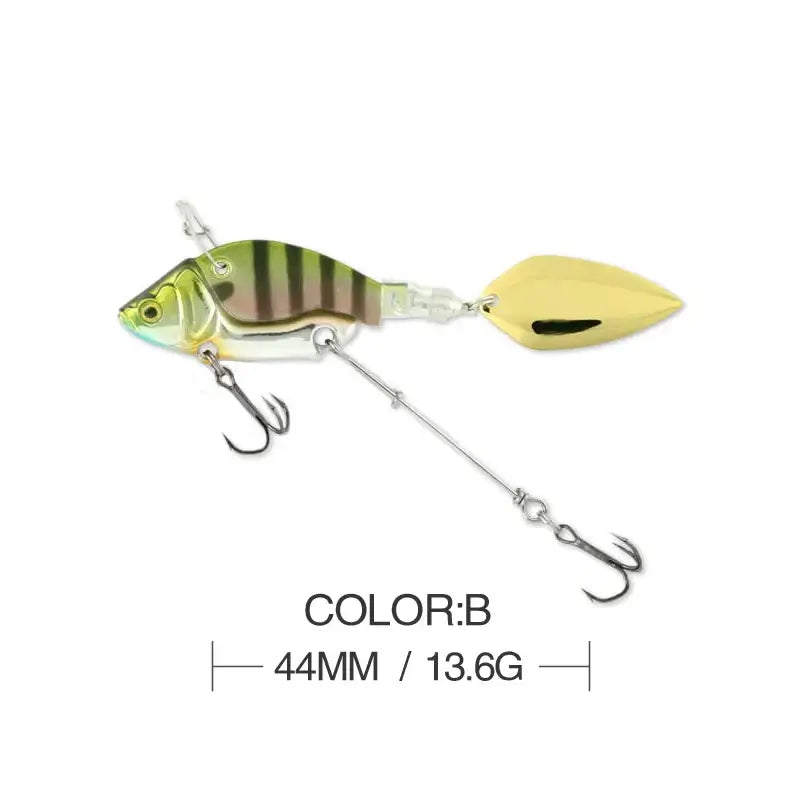 1Pcs Rotating Metal VIB vibration Bait Spinner Spoon Fishing Lures 13.6g 4.4cm Jigs Trout Winter Fishing Hard Baits Tackle Pesca.