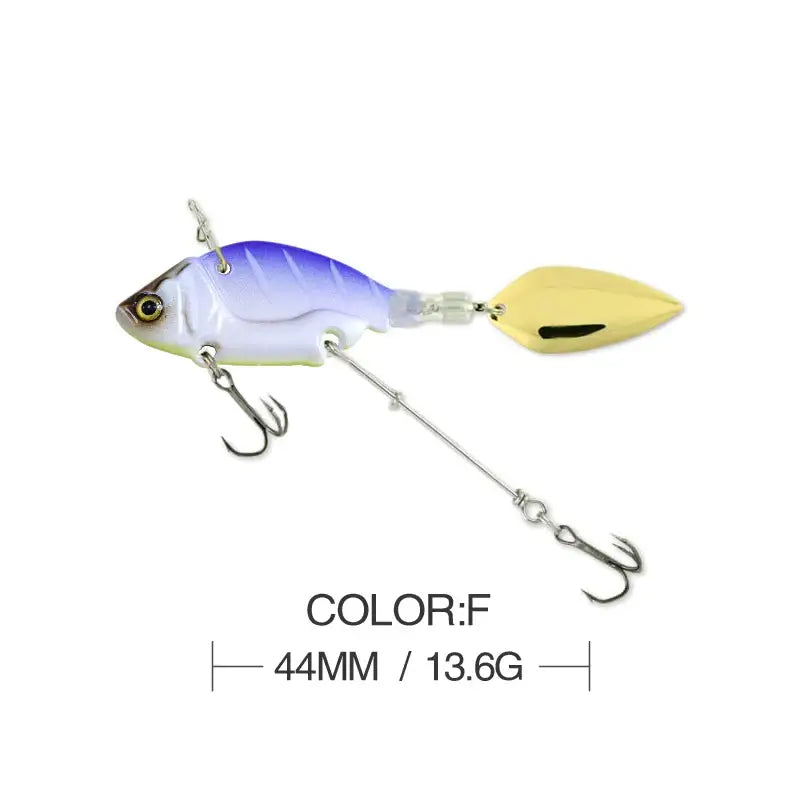 1Pcs Rotating Metal VIB vibration Bait Spinner Spoon Fishing Lures 13.6g 4.4cm Jigs Trout Winter Fishing Hard Baits Tackle Pesca.