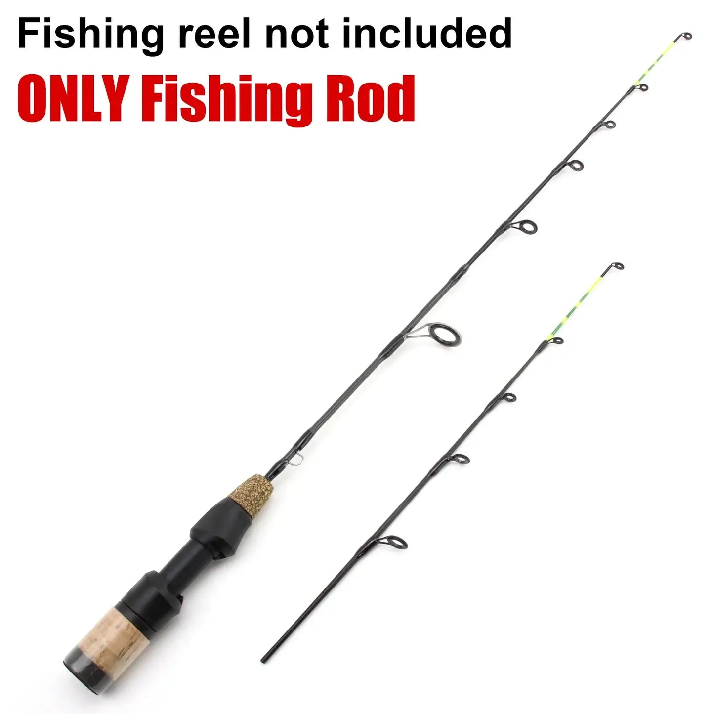 60cm Ice Fishing Rod With Reel Portable Light Folded Pole Carbon Fiber River Shrimp Fishing Pole Winter Fishing Tackle Set.