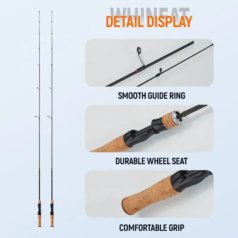 DEUKIO Spinning Fishing Reel and Rod Combo Set 1.8M Cork Handle 4 Sections Fishing Rod Mini Metal Spool Carp Reel.