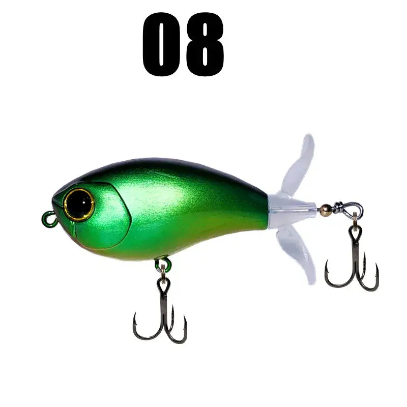 GREENSPIDER Topwater Whopper Popper Fishing Lure 7.3g 10.5g Artificial Bait Hard Popper Soft Rotating Tail Fishing Tackle.