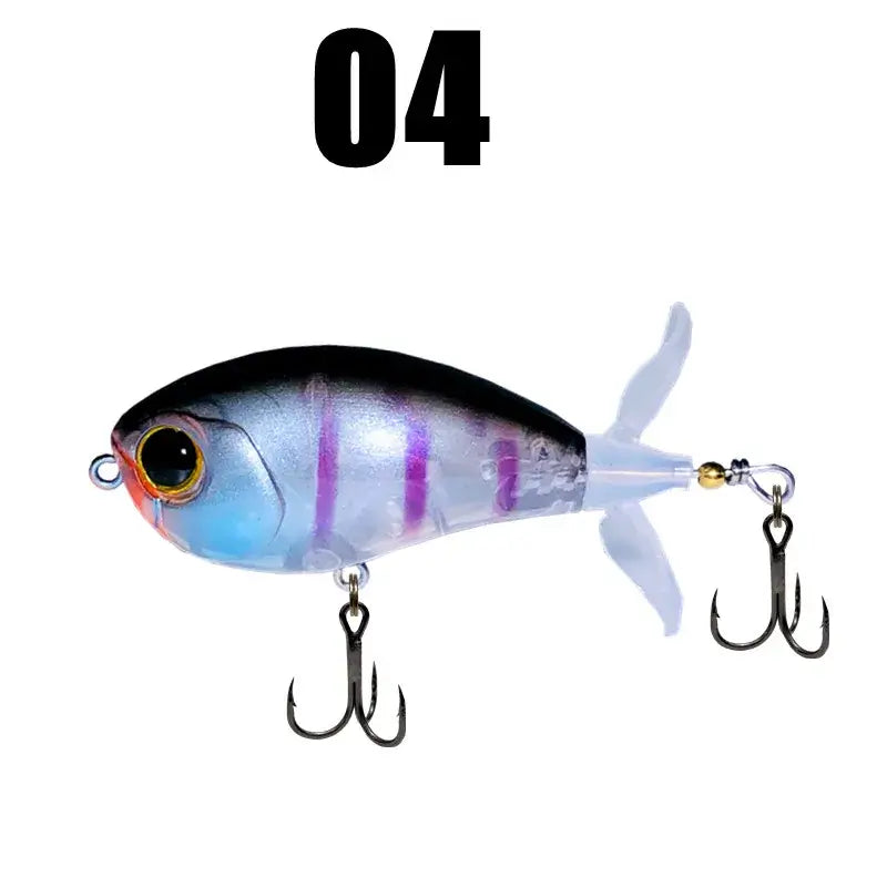 GREENSPIDER Topwater Whopper Popper Fishing Lure 7.3g 10.5g Artificial Bait Hard Popper Soft Rotating Tail Fishing Tackle.