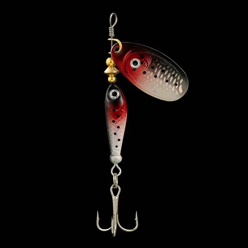 LUSHAZER 9g fishing spinner bait with treble hook, metal lure designed for attracting carp and predatory fish.