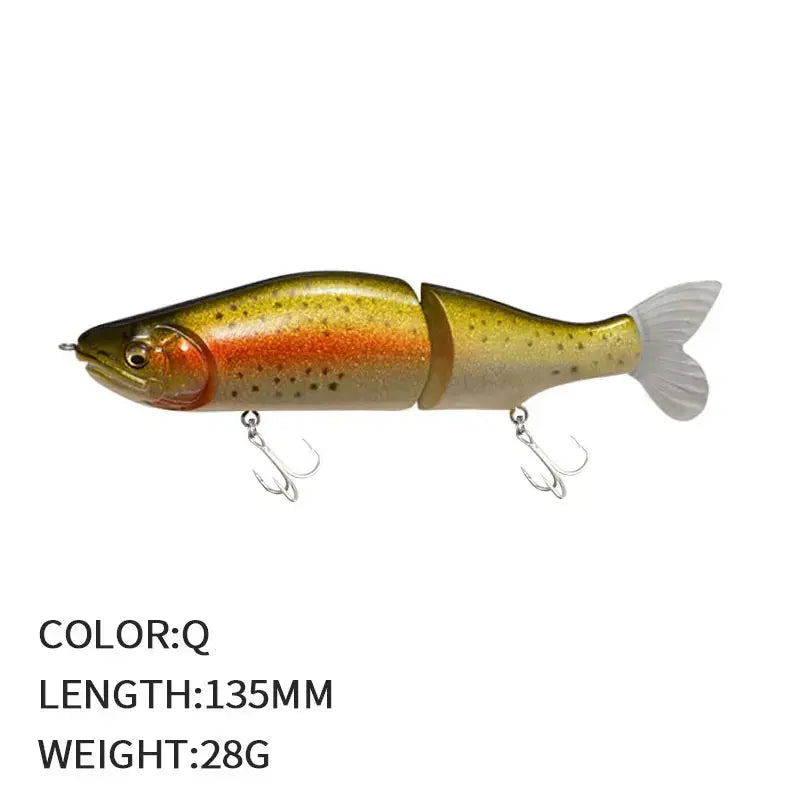 Multi-Jointed Fishing Lure Swimbait 13.5cm 28g Hard Wobblers Lure Fishing Tackl Sink Slowly Pencil Sinking Fishing Lure Trout.