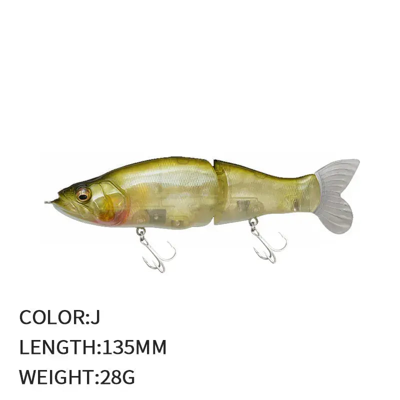 Multi-Jointed Fishing Lure Swimbait 13.5cm 28g Hard Wobblers Lure Fishing Tackl Sink Slowly Pencil Sinking Fishing Lure Trout - Rods & Lures
