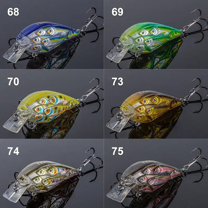 NOEBY-Minnow Fishing Lures, Floating Wobblers, Shallow Diving Crank Baits, Pike Fishing Baits, 60mm, 12.5g - Rods & Lures