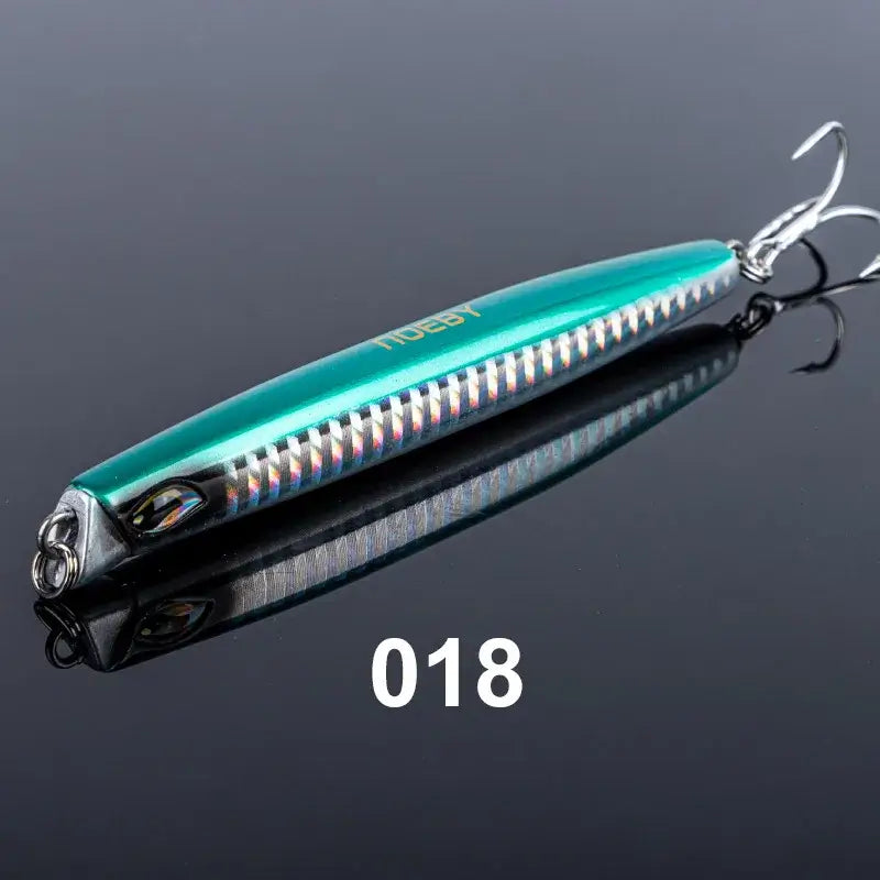 NOEBY Sinking Pencil lure 110mm 46g ideal for shore and slow jigging fishing, featuring vibrant design and durable hook.