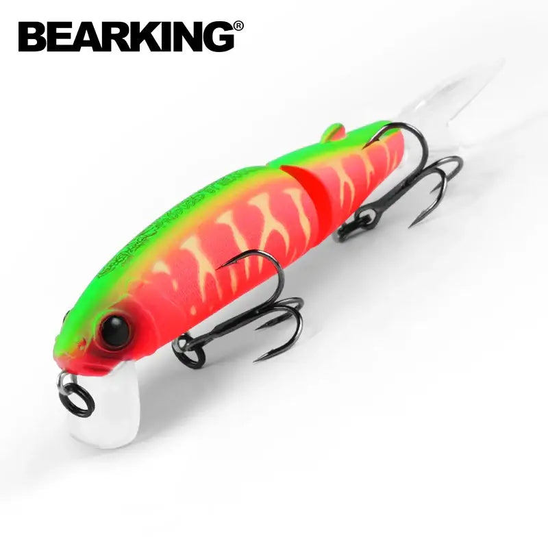 Bearking 11.3cm 13.7g hot fishing lure minnow quality professional bait swim bait jointed bait equipped black or white hook.