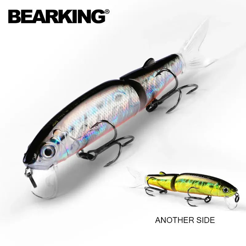Bearking 11.3cm 13.7g hot fishing lure minnow quality professional bait swim bait jointed bait equipped black or white hook.