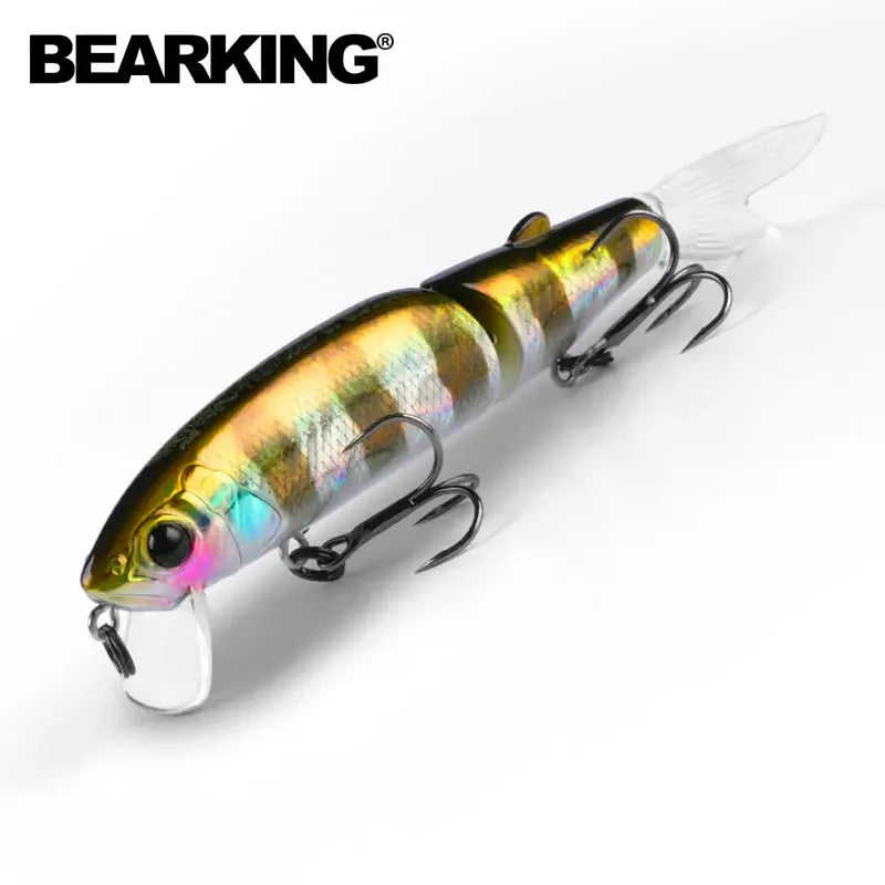 Bearking 11.3cm 13.7g hot fishing lure minnow quality professional bait swim bait jointed bait equipped black or white hook.