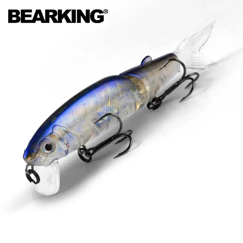 Bearking 11.3cm 13.7g hot fishing lure minnow quality professional bait swim bait jointed bait equipped black or white hook.