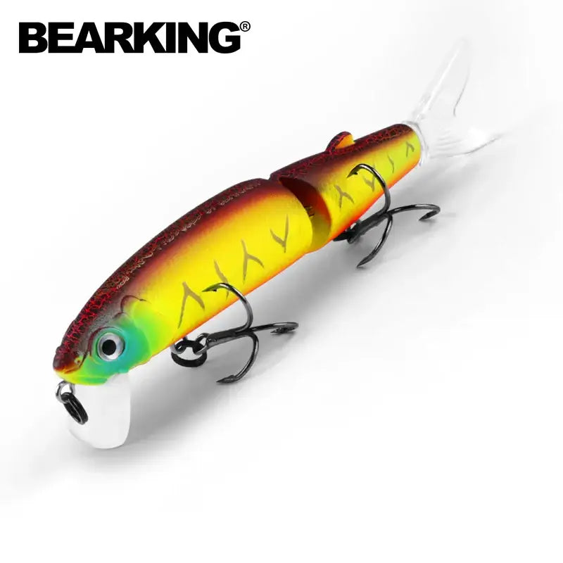 Bearking 11.3cm 13.7g hot fishing lure minnow quality professional bait swim bait jointed bait equipped black or white hook.