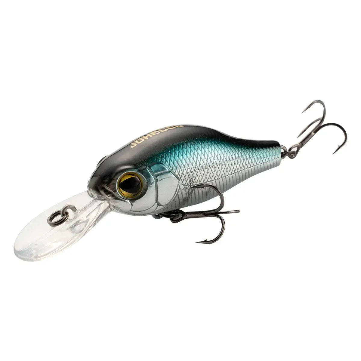 Crankbaits fishing lure floating wobbler designed for pike and minnows, featuring realistic colors and hooks.
