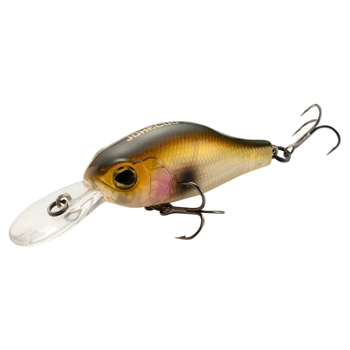 Crankbaits Fishing Lure in brown and gold color, designed for pike and minnows, ideal for freshwater and saltwater fishing.