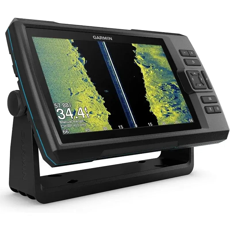 Garmin Striker Vivid fish finder with color display and sonar technology for advanced fish detection.