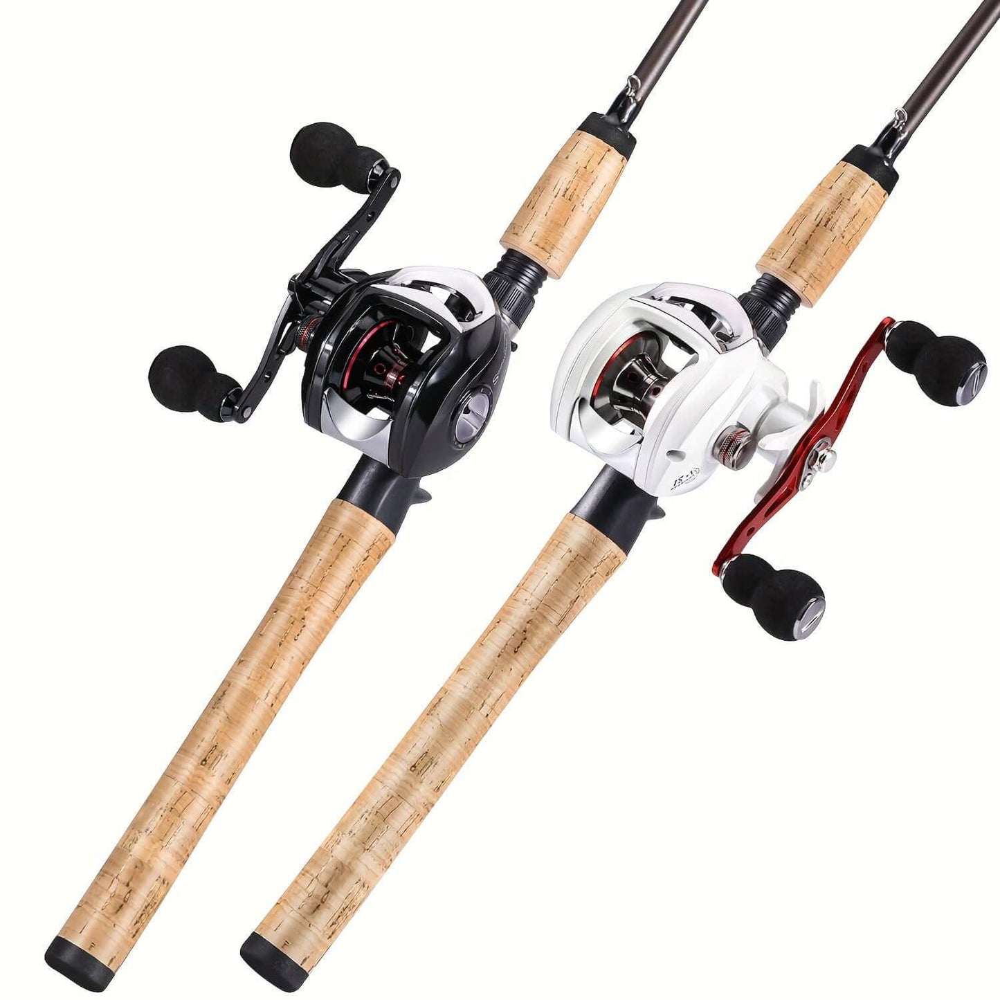 Sougayilang Fishing Rod And Reel Combo - 4 Sections 2.1M/6.89Ft Wooden Handle, 18+1BB Max Drag 10kg/22LB Baitcasting Reel - For Freshwater & Saltwater Fishing - Suitable for Beginners & Experienced Anglers - Great Gift for Fishing Enthusiasts.
