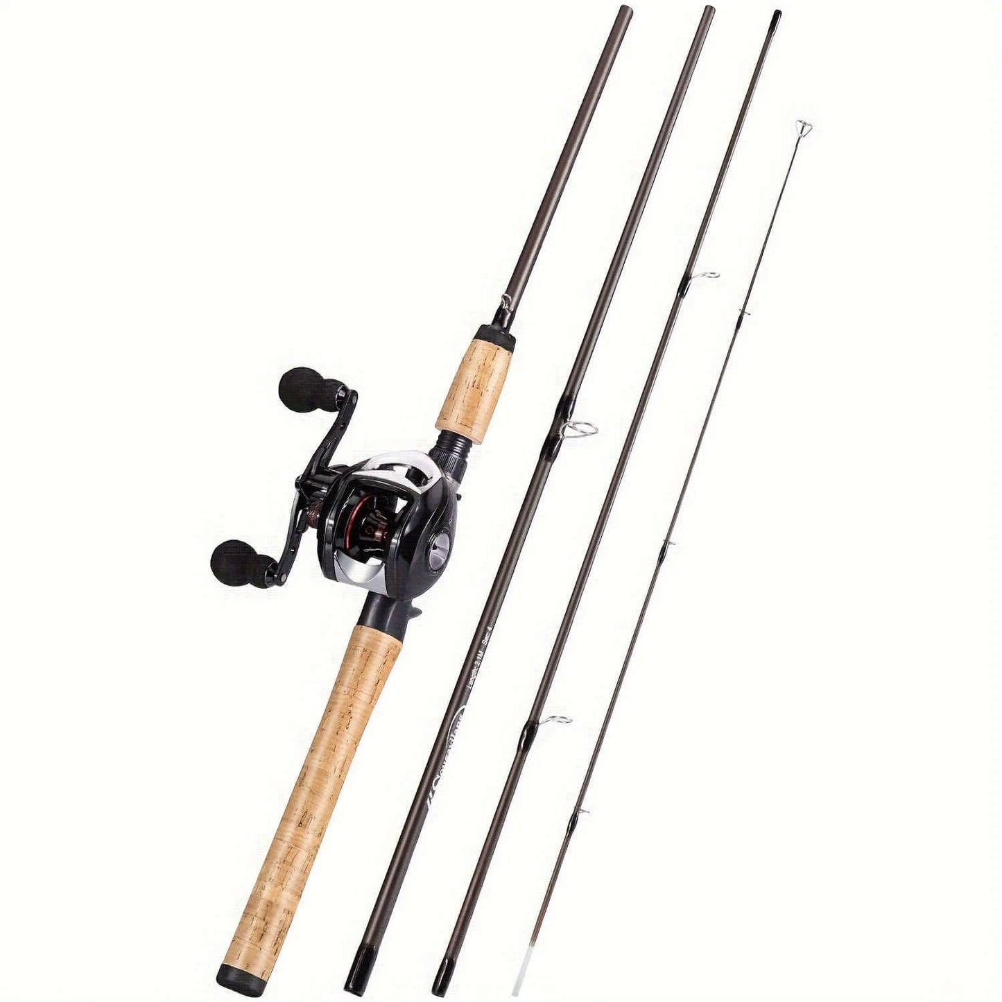 Sougayilang Fishing Rod And Reel Combo - 4 Sections 2.1M/6.89Ft Wooden Handle, 18+1BB Max Drag 10kg/22LB Baitcasting Reel - For Freshwater & Saltwater Fishing - Suitable for Beginners & Experienced Anglers - Great Gift for Fishing Enthusiasts.
