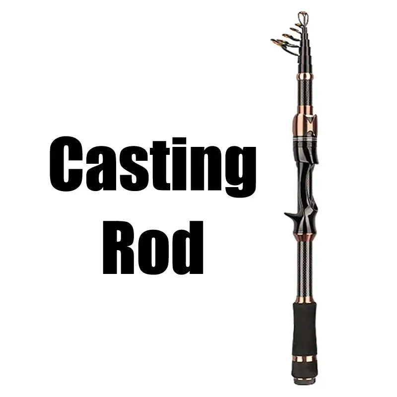 HLUR Carbon Fiber Telescopic Casting Rod with ergonomic grip for efficient carp fishing.
