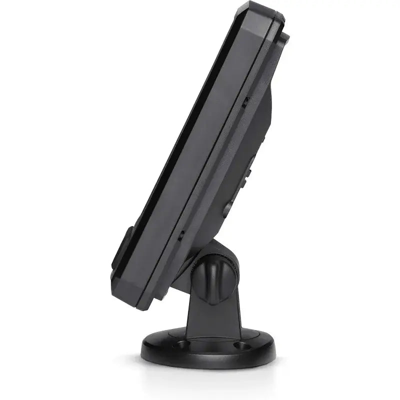 Humminbird 410160-1 PIRANHAMAX 4 DI fish finder side view, showcasing tilt and swivel mount design for easy adjustments.
