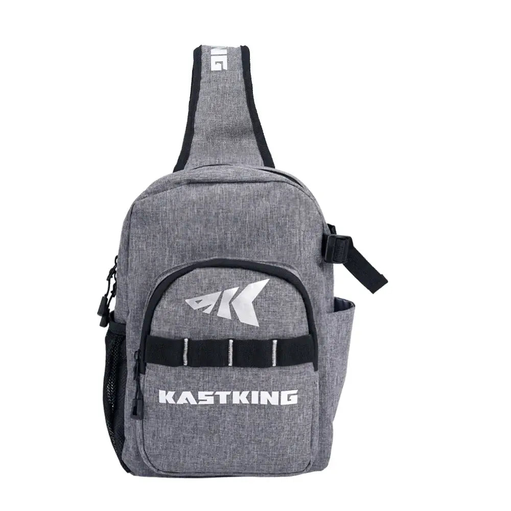 KastKing Bait Boss Fishing Sling Tackle Bag, stylish and functional shoulder backpack with rod holder.