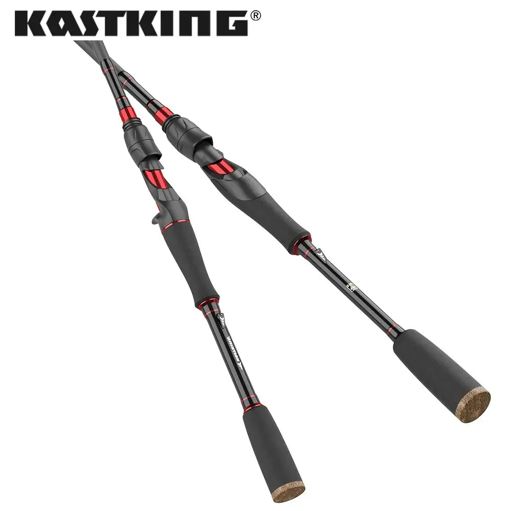 KastKing Brutus carbon spinning rod designed for various fishing styles, featuring a sensitive handle and durable construction.