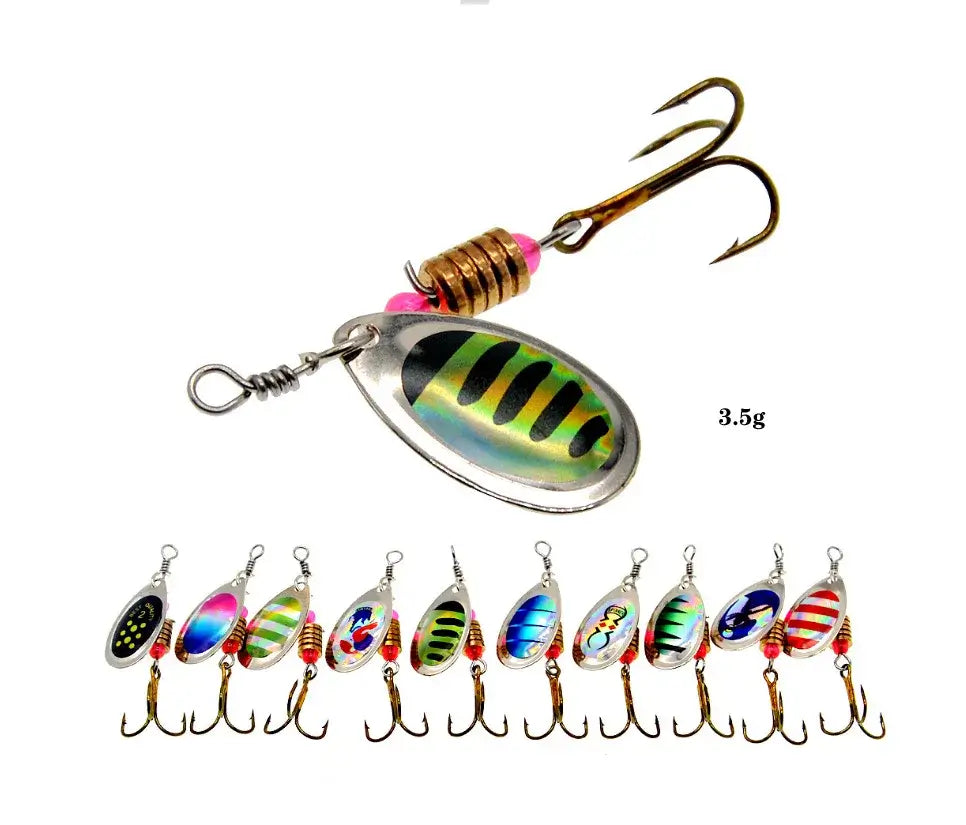 Newest 16pcs Metal Spoon Spinner Fishing Lure set with vibrant designs, ideal for attracting pike and game fish.