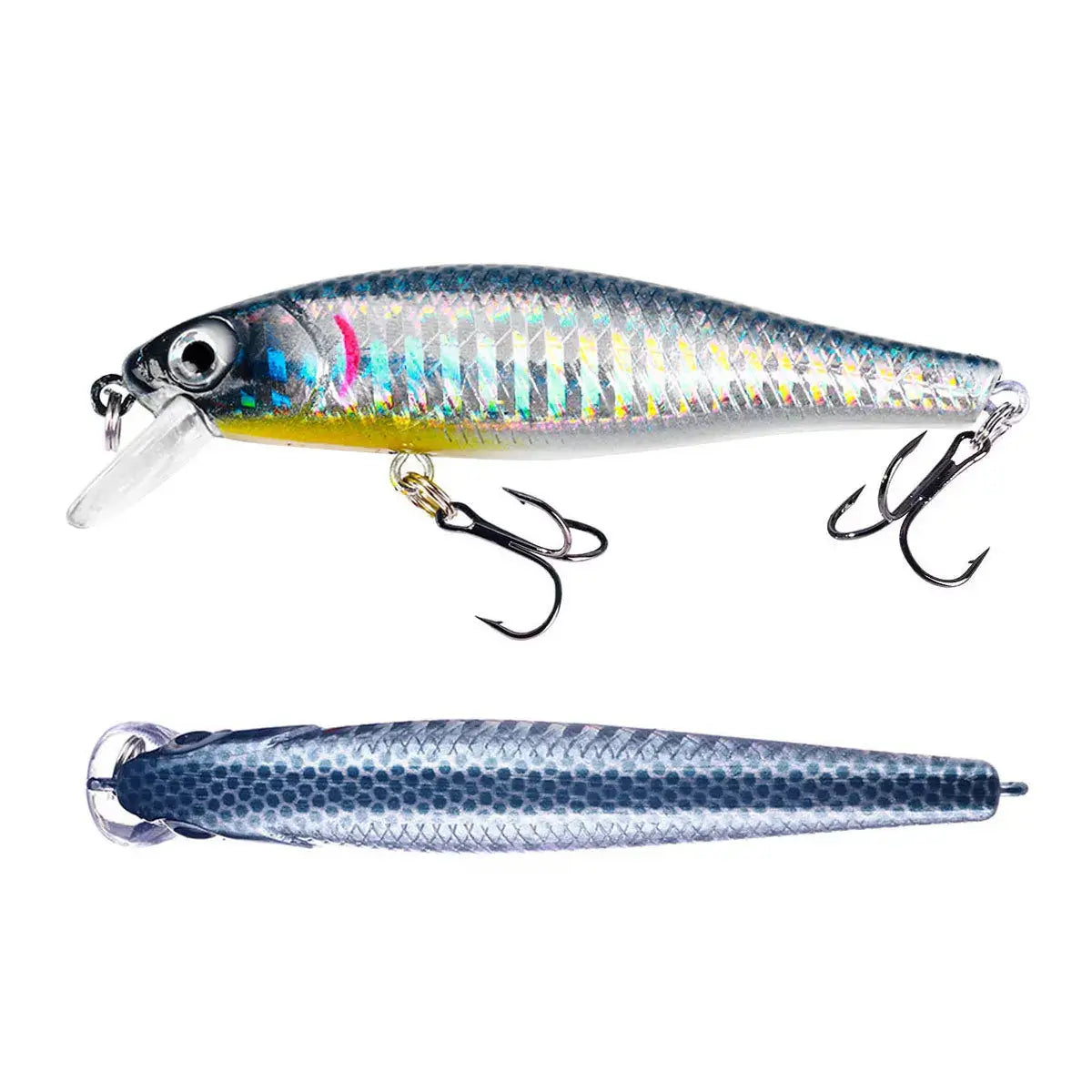 Minnow crank wobbler jerkbait fishing lure, 8.8cm, 9g, perfect for bass, pike, and carp fishing with realistic swimming action.