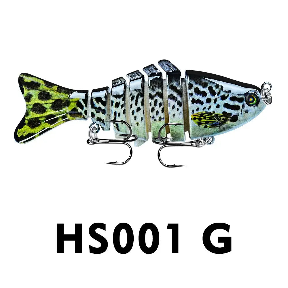 PRO BEROS Multi Jointed Swimbait, slow sinking segmented bass fishing lure for freshwater and saltwater.