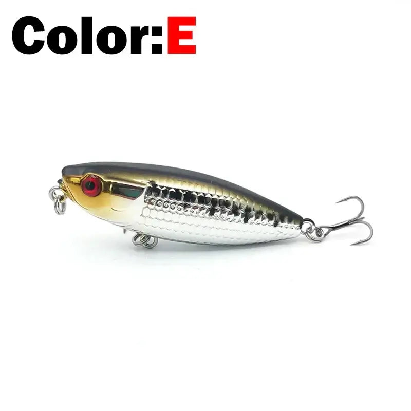 Premium floating fishing lure in silver and gold design, ideal for bass and pike fishing.