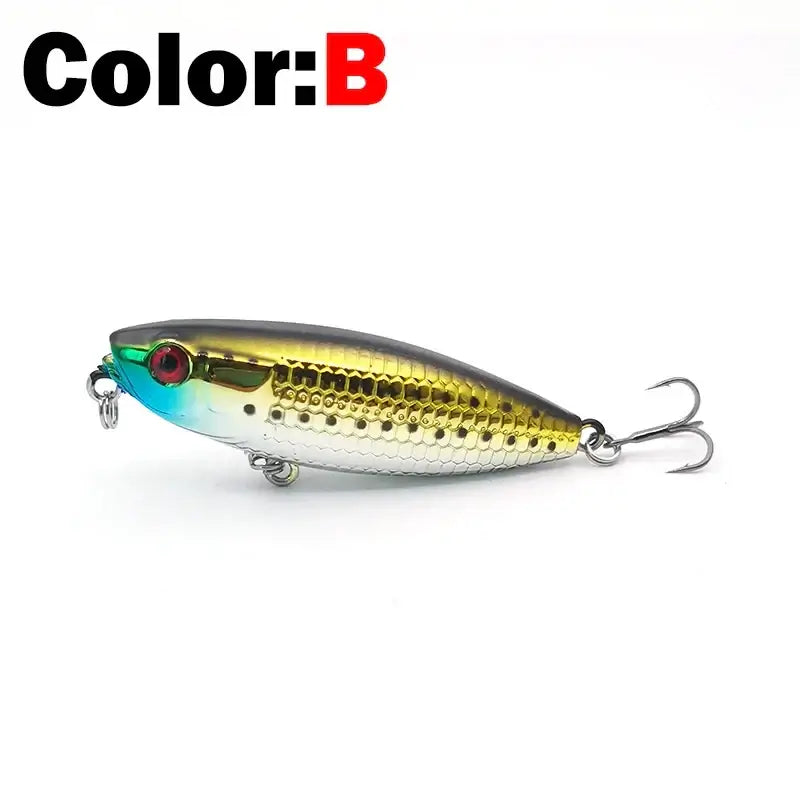 New Fishing Lure Floating Pencil StickBait in Color B, 6cm 6.5g, designed for topwater fishing and effective casting.