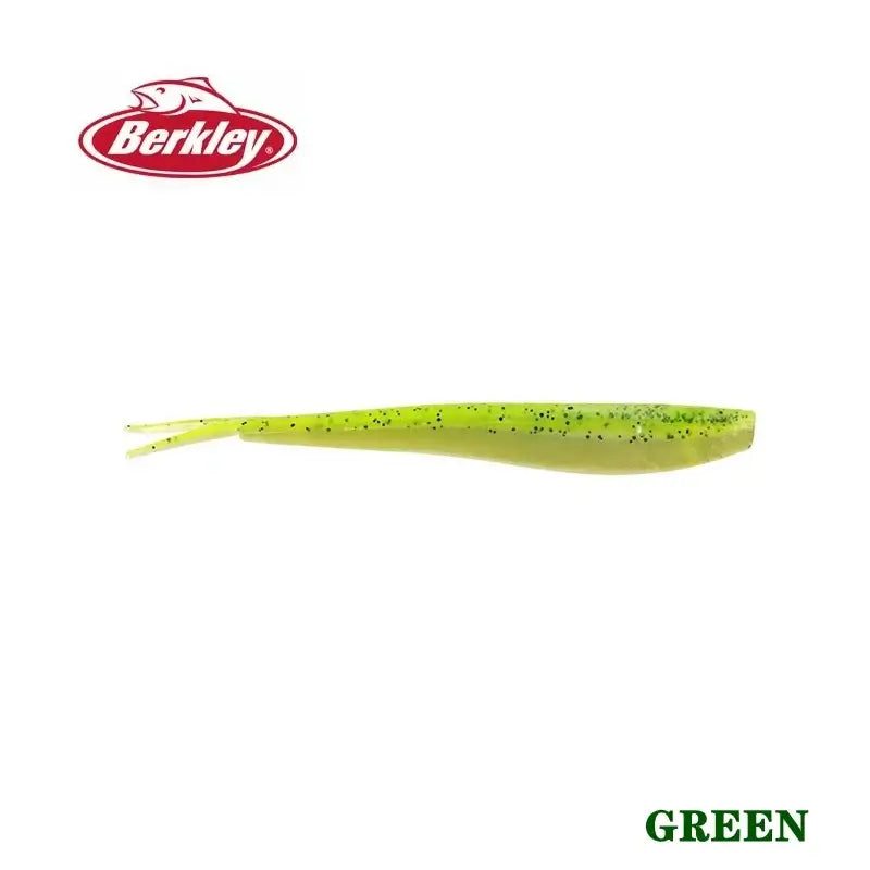 Berkley Power Bait green soft fish-shaped bait ideal for trout fishing, measures 5cm, pack of 18.