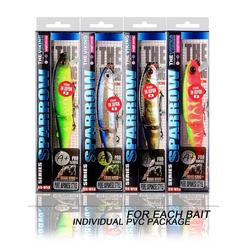 Bearking 11.3cm 13.7g hot fishing lure minnow quality professional bait swim bait jointed bait equipped black or white hook.