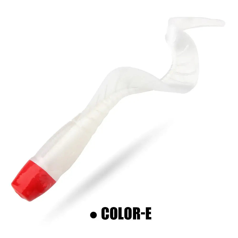 Spinpoler 16cm Soft Lure Grub Worm in Color-E with long tail design for bass, trout, crappie, and pike fishing.