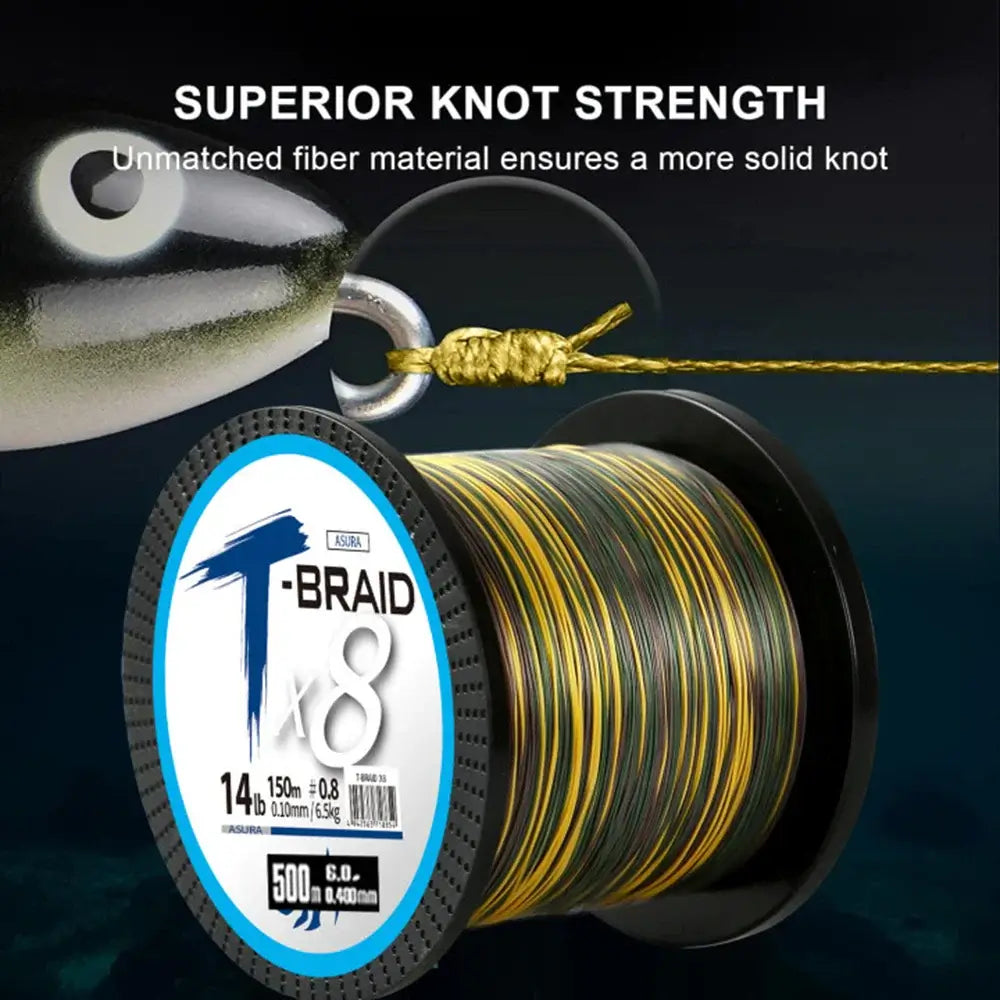 ThornsLine X8 braid fishing line showcasing superb knot strength and durable fiber for reliable fishing performance.