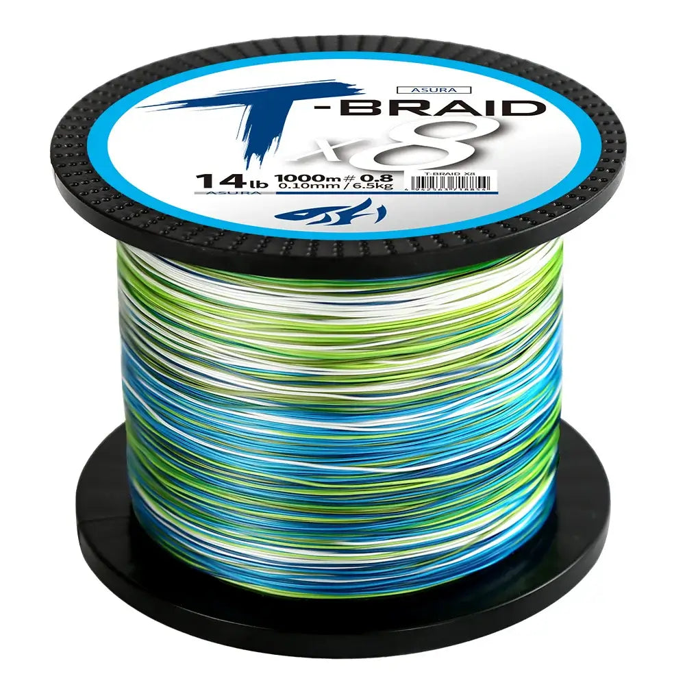 ThornsLine X8 Braid Fishing Line spool, 1000m, 14lb, 8 strands, colorful PE fiber for carp fishing.