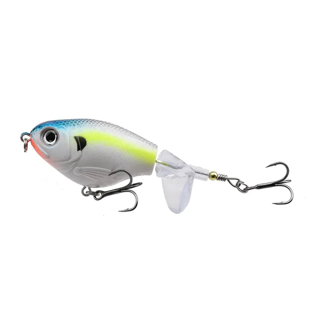 1pc Topwater Fishing Lure 11g/16g Whopper Popper Wobbler Artificial Hard Bait Bass Popper Soft Rotating Tail Fishing Tackle.