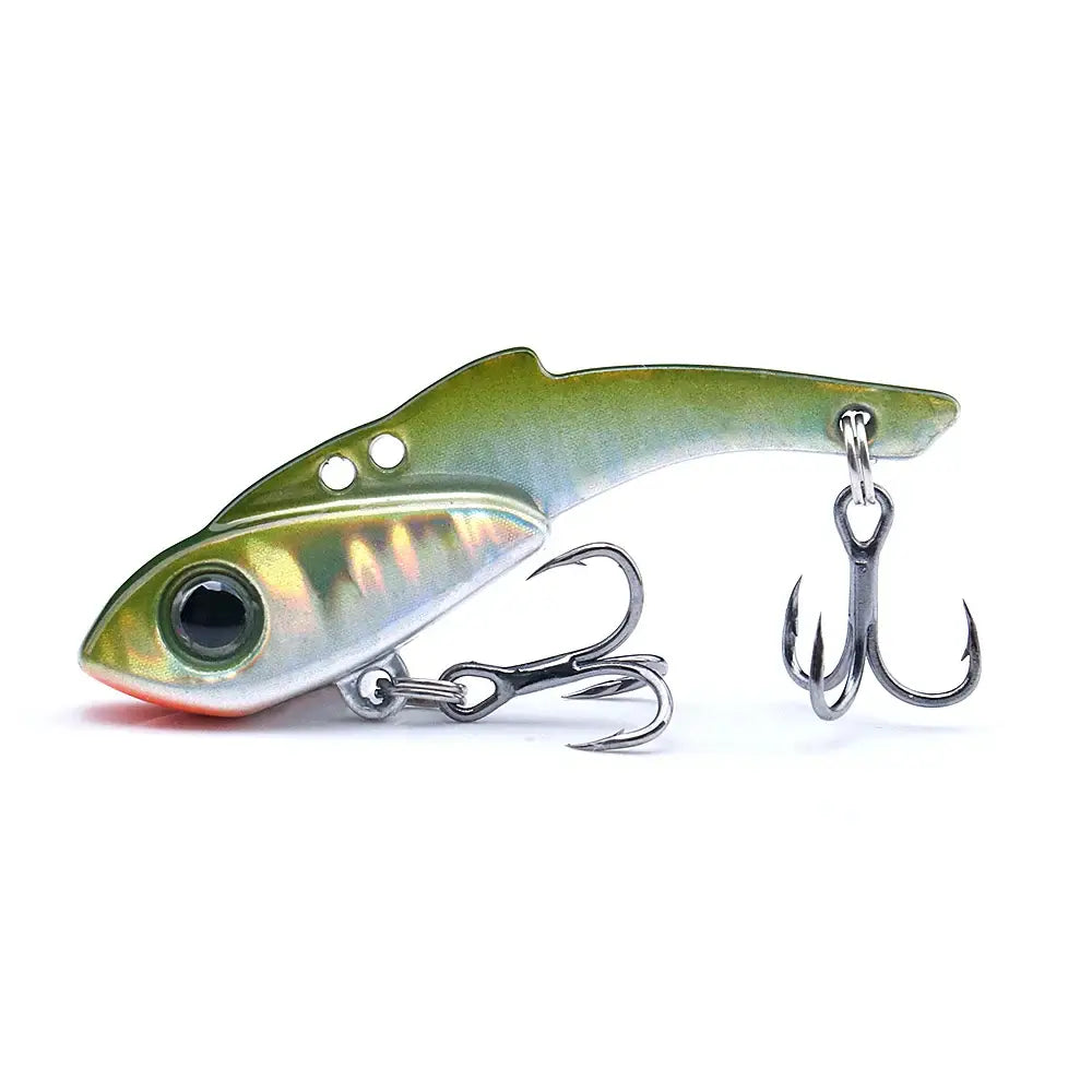 TREHOOK VIB Wobbler Fishing Lure with treble hooks, designed for vibration and optimal swimming action in water.