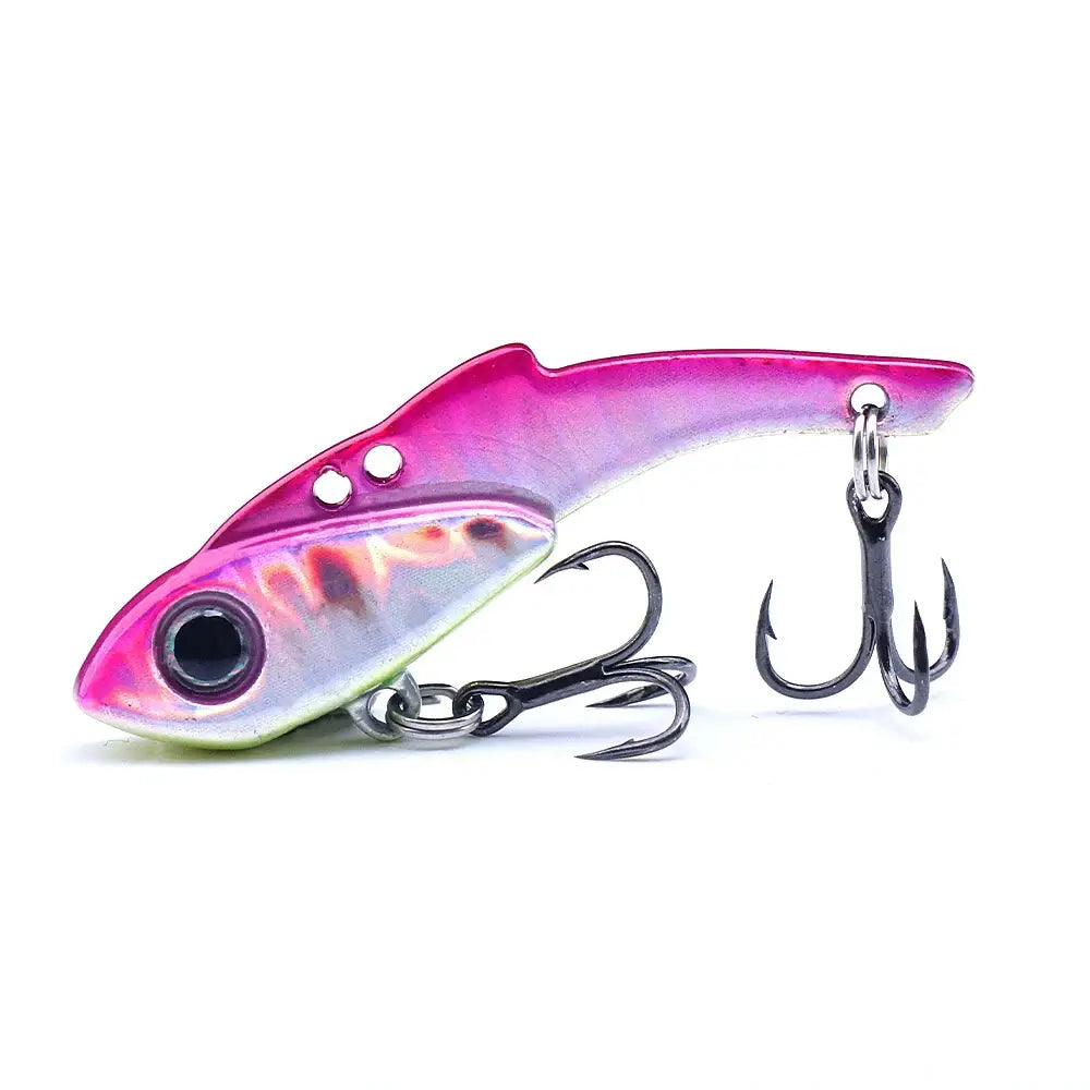 TREHOOK VIB Wobbler Fishing Lure in pink, 3.5g, 5g, 7g options, featuring treble hook and precision vibration design.