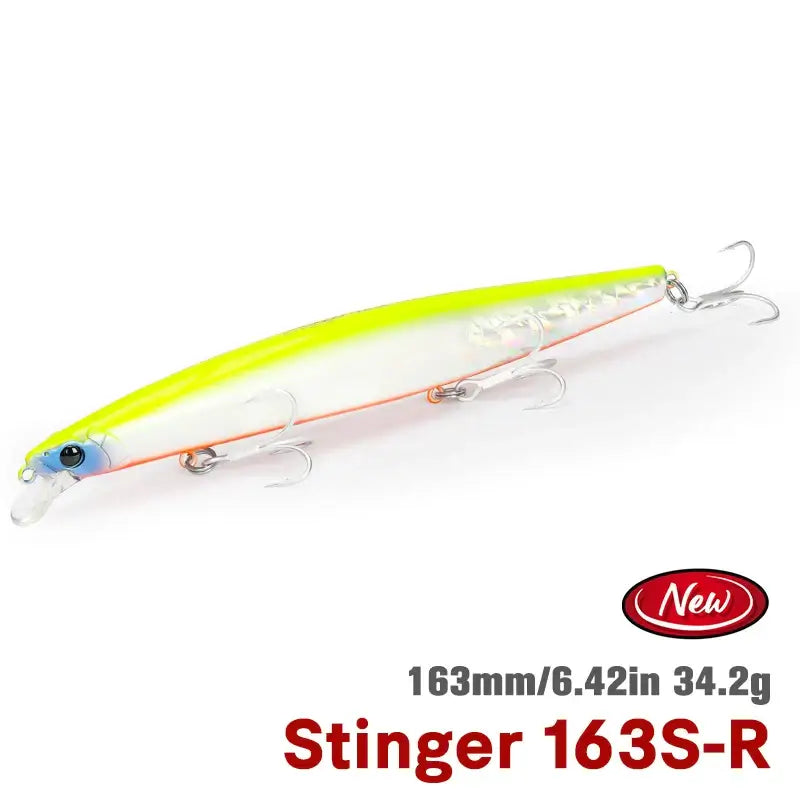 TSURINOYA STINGER 163S saltwater minnow lure 163mm 34.2g designed for long casting and enticing predatory fish.