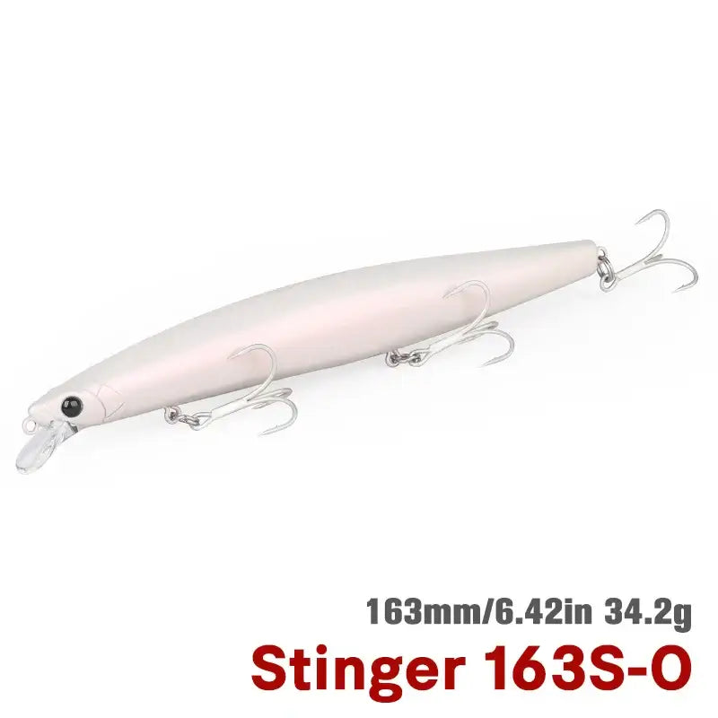TSURINOYA STINGER 163S saltwater minnow lure 163mm 34.2g for sea fishing, mimics baitfish action.