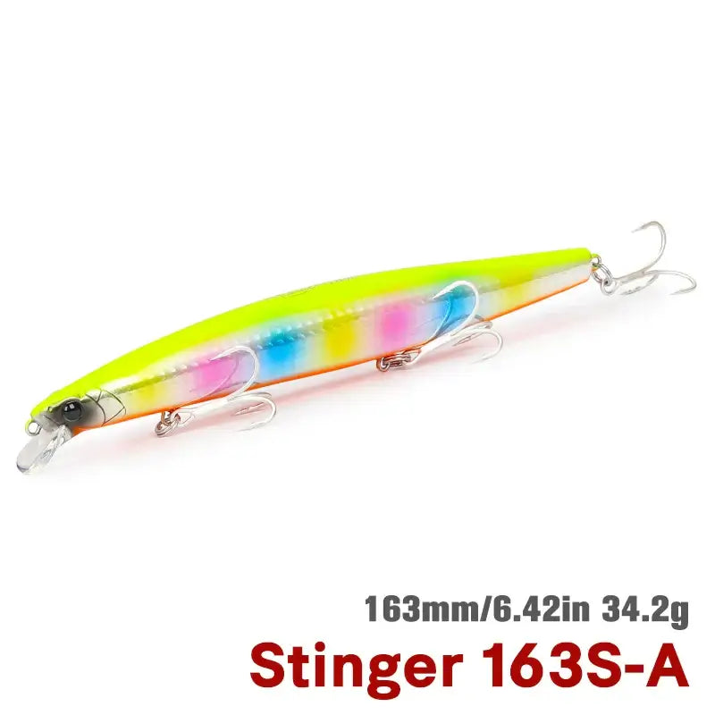 TSURINOYA STINGER 163S saltwater minnow lure 163mm 34.2g bright color for sea fishing