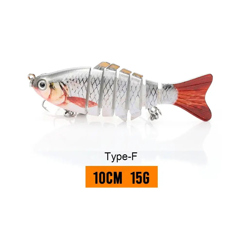 VTAVTA 10cm sinking wobbler fishing lure with 8-segment design, ideal for fishing tackle and lifelike action.
