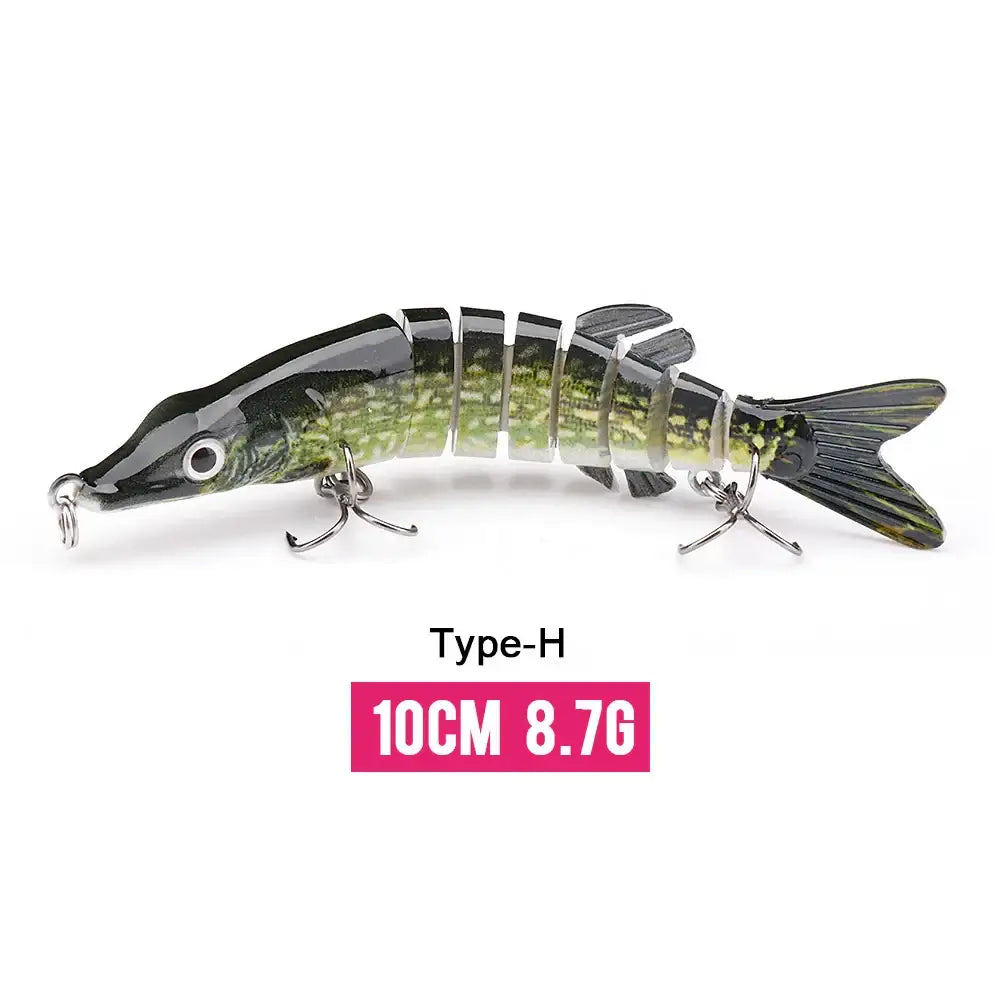 VTAVTA 10cm sinking wobblers fishing lure, jointed crankbait with lifelike swimming action.