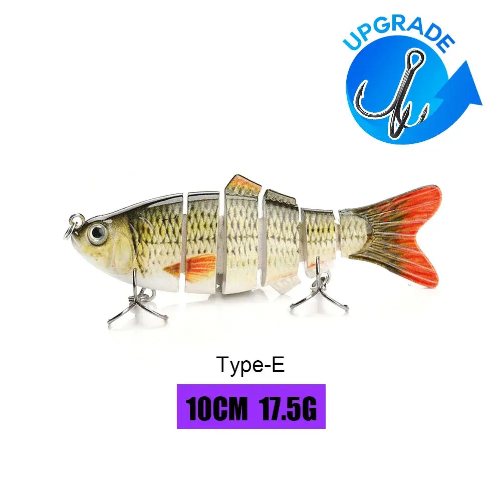 VTAVTA 10cm sinking wobbler fishing lure with 8 segments and lifelike design, ideal for angling enthusiasts.