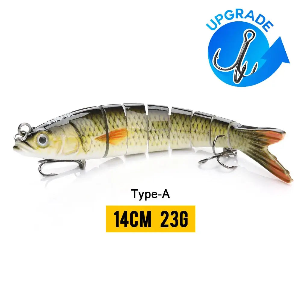VTAVTA 14cm 23g jointed wobbler crankbait with realistic swimming action for fishing tackle.