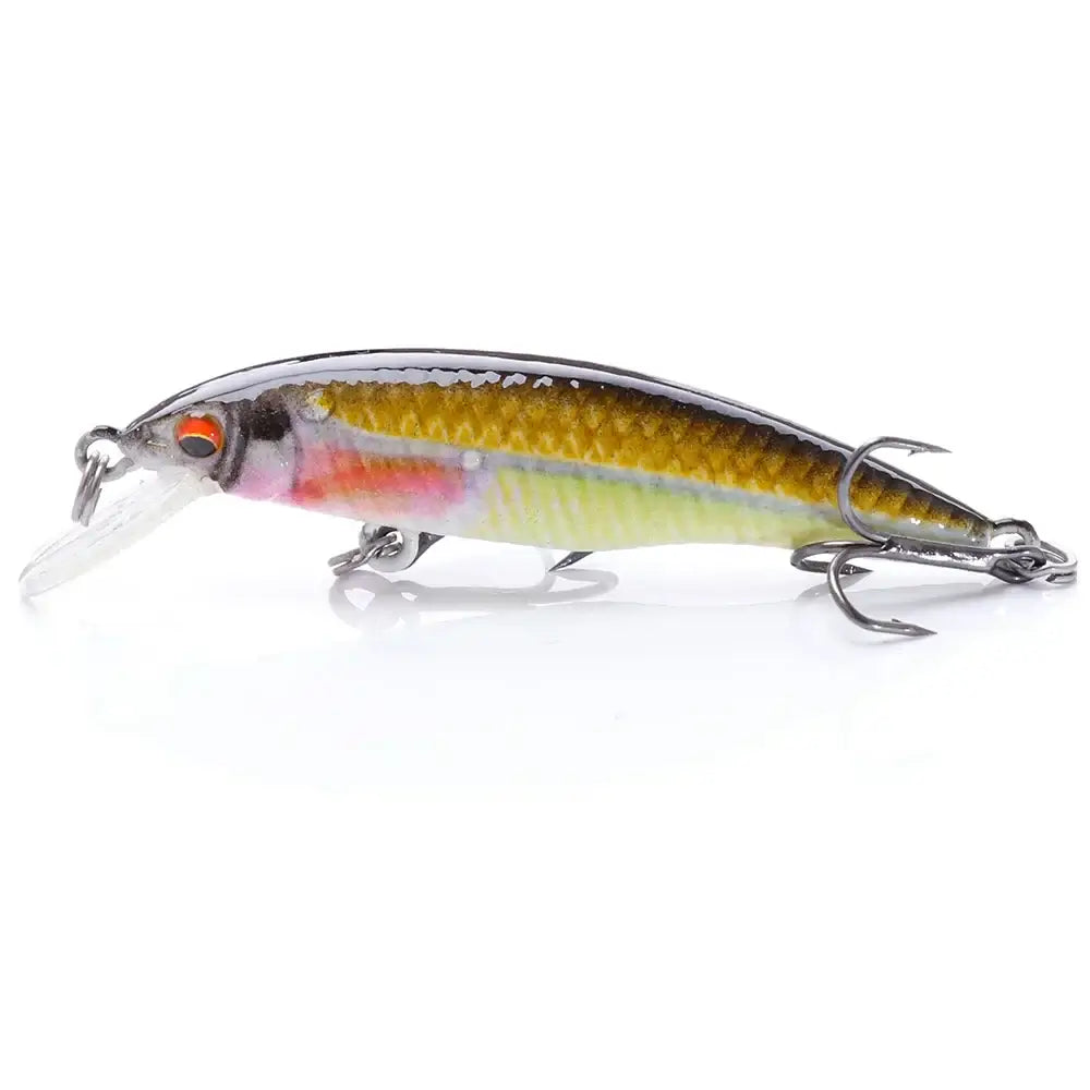 VTAVTA floating minnow wobbler fishing lure, 50mm, 2.6g, hard bait, suitable for ocean, lake, and river fishing.