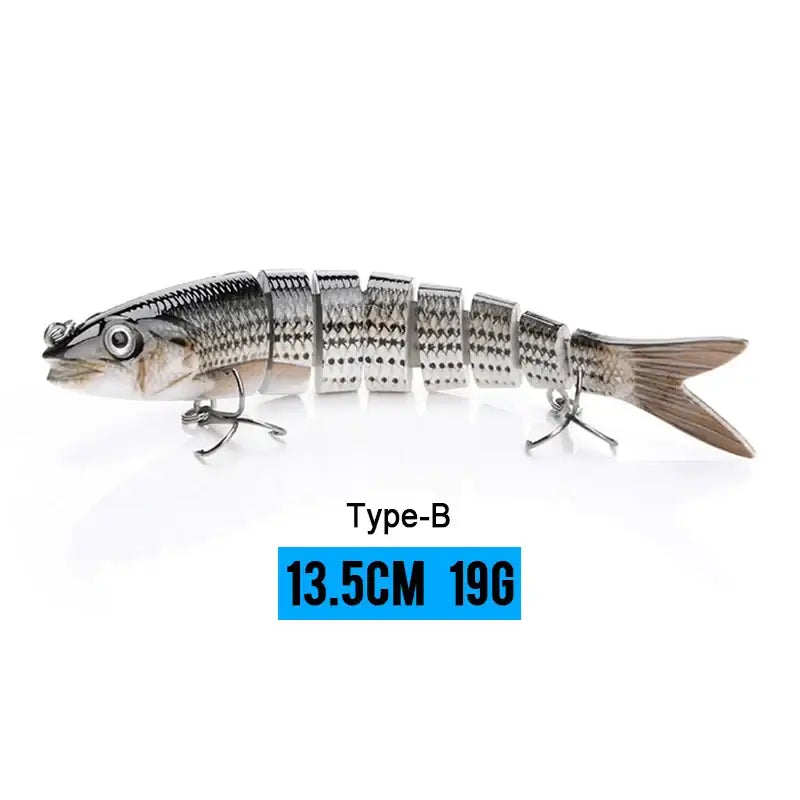 VTAVTA 13.5cm jointed wobbler, 19g sinking crankbait, lifelike swimming action for fishing tackle.